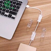 16 Cái Giá Đỡ Dây Quản Lý Dây USB Đa Năng Tự Dính Hộp Đựng Cáp Hộp Đựng Phích Cắm Bằng Nhựa Hộp Sắp Xếp Cho Gia Đình Trong Suốt