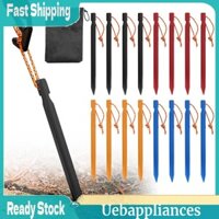 16 Chiếc Cắm Trại Cọc Hợp Kim Nhôm Sân Vườn Cọc Kim Loại Lều Gai Cho Canopies