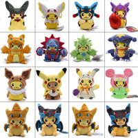 16 Kiểu 20cm Pokemon Pikachu Groudon Kyogre Hydreigon Garchomp Snorlax Tyranitar Charizard Lucario Cosplay Sáng Bóng Rayquaza Trang Phục Sang Trọng Búp Bê Mềm Đồ Chơi Teddy