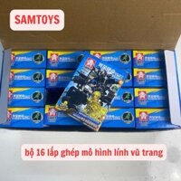 16 Mô Hình Lính Tinh Nhuệ Biệt Đội Swat, Quân Đội, Xếp Hình Mini Lắp Ráp Hoạt Hình Bằng Nhựa