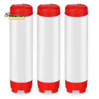 16 Oz Nhựa Bóp Chai Ngược Bóp Chai Gia Vị Bóp Chai Có Thể Đổ Lại Đầu Van Lớn Hộp Đựng Nước Sốt Cà Chua