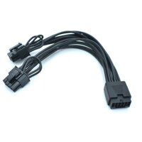 16 Pin Nữ sang Dual 8 Pin (6 + 2) Cáp nguồn GPU chuyển đổi PCIe đực để cấp nguồn với cổng 12 + 4pin 12VHPWR