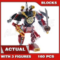 160 Chiếc Ninjago Samurai Robot Chiến Binh Máy Chiến Đấu 11159 Khối Xây Dựng Đồ Chơi Gạch Tương Thích Với 70665 Mô Hình Gạch