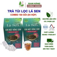 160 gói trà lá sen giảm cân, lá sen sơn mật hồng sâm, mát gan, an thần, dễ ngủ, thanh nhiệt