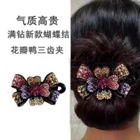 1617 Đánh giá tích cực Kẹp tóc hình cánh bướm, kẹp hình con vịt, kẹp ba răng, phụ kiện tóc đa năng, kẹp tóc phong cách, quý phái/3.13