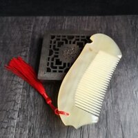 1641 Người Khen ngợi Trắng Trâu Sừng Lược Tự Nhiên Bò Massage Lược Nữ Trị Liệu Tóc Đầu Kinh Tuyến Lược Tóc Da Đầu Không Tĩnh Điện