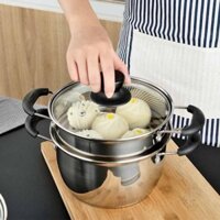 16CM 18 20 22Nồi Sữa Inox Dày, Nồi Hấp Nhỏ, Nồi Nấu Canh Mini, Nồi Nấu Mì Sữa, Thức Ăn Bổ Sung Cho Bé