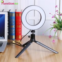 16cm LED Ring Light 3 Modes 3000-6000K Photography Dimmable Video Live Studio Fill Light