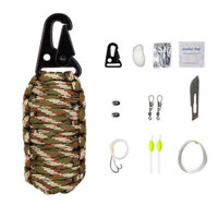 16Pcs Outdoor Paracord Kit Survival Rope Set Fishing Tools Camping Carabiner Emergency Gear