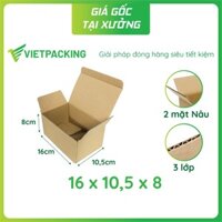 16x10,5x8 - 50 hộp carton nắp gài cứng giấy đẹp V080