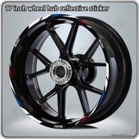 17 inch Đa Năng Phản Quang Màu Bánh Xe Miếng Dán Phụ Kiện Xe Máy Đề Can Nhiều Phong Cách Lựa Chọn