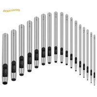 17 Mảnh Tròn Da Lỗ Punch Tool 0.5-7Mm Như Showing Thép Kim Loại Lỗ Rỗng Đấm Cho Da Thủ Công Đấm Bộ Dụng Cụ