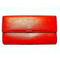 1714-Ví dài nữ-LOUIS VUITTON epi orange leather wallet