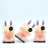 17.2 Mút Hồ Lô Trang Điểm Hình Con Thỏ Kèm Hộp Nhựa Tai Thỏ Dễ Thương