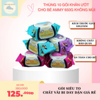 [17*24cm]SỈ Thùng 10 hộp khăn ướt CHO BÉ GIÁ RẺ chống hâm khử mùi Amybaby KHÔNG MÙI KHỔ TO DÀY DẶN