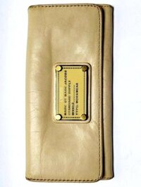 1756-Ví dài nữ-MARC JACOBS beige leather wallet