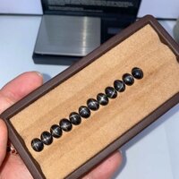 1760-MỘT VIÊN ĐÁ DIOPSIDE ĐEN SAO (THIÊN NHIÊN )MÀI CABOCHON KHÔNG XỬ LÝ (KÍCH THƯỚC CHÊCH LỆCH RẤT IT MỖI VIÊN)