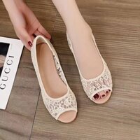1776 Người Bộ Sưu Tập Cá Miệng Dép Nữ Lưới Mùa Hè 2023 Giày Sandal Nữ Trung Niên Mẹ Giày Lưới Dép Nữ Giày Miệng Cá 25.3.19