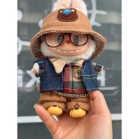 17cm labububububu Vinyl Macaron Nguyên Bản Tay Làm Quần Áo Cho Bé Doremon Kẻ Sọc Áo Sơ Mi Chỉ Quần Áo Cho Bé