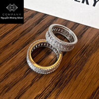 1.7cm, Nhẫn bạc gắn full đá trắng