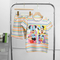 (17kg...45kg) Đồ bộ cọc tay thun cotton bé gái vnxk