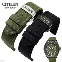 18 / 19 / 20 / 21 / 23 / 24mm 22mm Dây đeo Nylon vải cho Citizen BM8475 BM7140 Dây đeo đồng hồ thể thao Dây da ngoài trời Vòng đeo tay nam