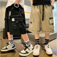 [18-50kg] combo 2 quần short kaki bé trai, túi hộp Hàn Quốc hàng mới mùa hè