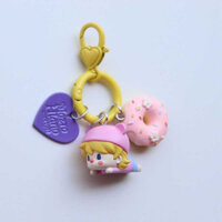 18 Bong Bóng Mart Hạt Dễ Thương Mini Móc Khóa Búp Bê Mặt Dây Chuyền Trang Trí Túi Sách Cặp Đôi Cô Gái Trái Tim Xe S