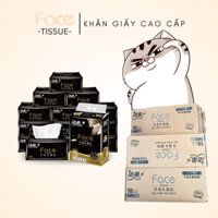 18 gói giấy Face 390 tờ size L THƠM cao cấp Face Tissue giấy face đen, giấy ăn rút, khăn lau đa năng