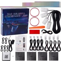[18 trong 1] Đèn LED ô tô đa năng 213 Đèn xung quanh ô tô giao hưởng 64 RGB Nội thất ô tô Hướng dẫn ánh sáng Acrylic Sợi quang Trang trí ô tô Đèn khí quyển
