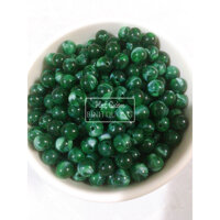 180 Hạt sâu chuỗi nhựa giả đá làm vòng tay, handmade, màn cửa 10mm - Xanh lá sữa