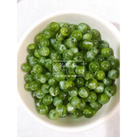 180 Hạt sâu chuỗi nhựa giả đá làm vòng tay, handmade, màn cửa 10mm - Xanh rêu sữa