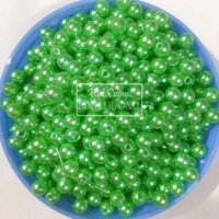 1800 Hạt bẹtcườm nhựangọc trai nhựa Acrylic 5mm trang trí gói 100gram - Xanh chuối