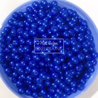 1800 Hạt bẹtcườm nhựangọc trai nhựa Acrylic 5mm trang trí gói 100gram - Xanh bích