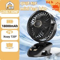 🔥18000 mah🔥Quạt sạc máy tính để bàn mini đa năng,quạt gấp mini thiết kế để bàn, Quạt mini sạc điện,quạt tích điện mini 5 cấp độ gió - BH 12 tháng