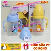 (180ml / 240ml) Bình Sữa PP CỔ RỘNG Kichilachi [Tốt và rẻ sv Pigeon Avent Medela Comotomo Wesser Dr Brown Agi Playtex Spectra Unimom Upass Kichilachi Chuchu Chicco Nuk]