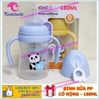 (180ml) Bình Sữa PP CỔ RỘNG Kichilachi [Tốt và rẻ sv Pigeon Avent Medela Comotomo Wesser Dr Brown Agi Playtex Spectra Unimom Upass Kichilachi Chuchu Chicco Nuk]