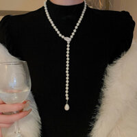 1828 Người Khen ngợi Vòng Cổ Ngọc Trai 2024 Ánh Sáng Sang Trọng Niche Dài Áo Len Dây Chuyền Vòng Cổ Xương Đòn Dây Xích Phụ Kiện Nữ 25.3.425.3.4