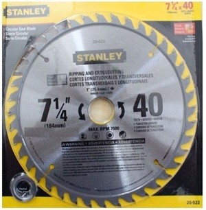 Lưỡi cưa gỗ Stanley 20-522 (184mmx40T )