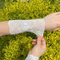 1853 Người Bộ Sưu Tập Ren Mỏng Cổ Tay Khuỷu Tay Miếng Lót Cổ Tay Tay Tay Bao Sẹo Hình Xăm Chống Nắng Găng Tay Nữ Tay Giả20250225