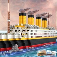 1860 Chiếc Grand Titanic Khối Xây Dựng Tàu Mô Hình Đồ Chơi Lắp Ráp