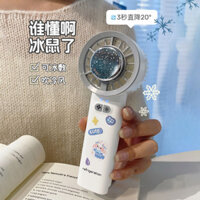 [1873 Lời khen ngợi của mọi người] Quạt nhỏ cầm tay dễ thương Sạc usb Quạt điện bán dẫn Công cụ tiện dụng ngoài trời Học sinh siêu bền + Ngày: 3.31