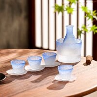 1897 Ly rượu nhỏ phong cách Nhật Bản màu xanh tươi, ly sake, bộ ly rượu trắng, ly rượu, đồ uống, bình decanter, cốc rượu