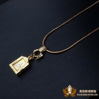 18/dây chuyền bùa Thái Lan, Dây Chuyền xương rắn tròn kim loại, vàng bạc, nút Mặt dây chuyền tháo rời nhanh chóng, kim cương siêu nhỏ, giữ màu, nút đa năng tiện lợi-s15 GAMD