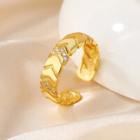 18k gold-plated 925 silver adjustable rings