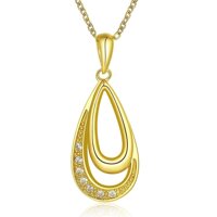 18K Gold Plated Necklace Pendants New Fashion - intl [bonus]