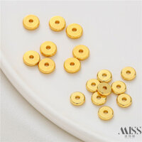 18k Vàng Vòng Miếng Đệm Tự Làm Phụ Kiện Giữ Màu 7mm8mm Tay Đính Hạt Vòng Tay Vòng Cổ Chất Liệu Trang Sức