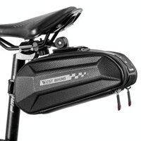 1.8L West Biking Đuôi xe đạp Túi xe đạp Vỏ cứng Túi phát hành nhanh Túi silicone Không trượt Túi đuôi lớn (Đen)