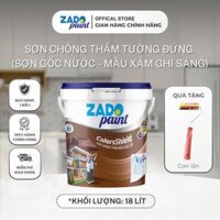 (18L - Z33 ) Chống thấm Tường đứng  ZADO Paint Z33, Sơn gốc nước, màu ghi sáng