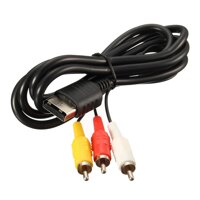 1.8M Composite RCA AV Dây Âm Thanh Nổi Composite Video Âm Thanh Truyền Hình Cáp Cho Máy SEGA Dreamcast Đen